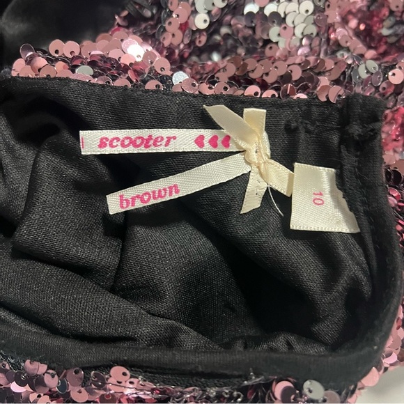 Scooter Brown Girls Size 10 Pink Blush Sequin Party Dress Dance EUC Formal - Picture 5 of 8